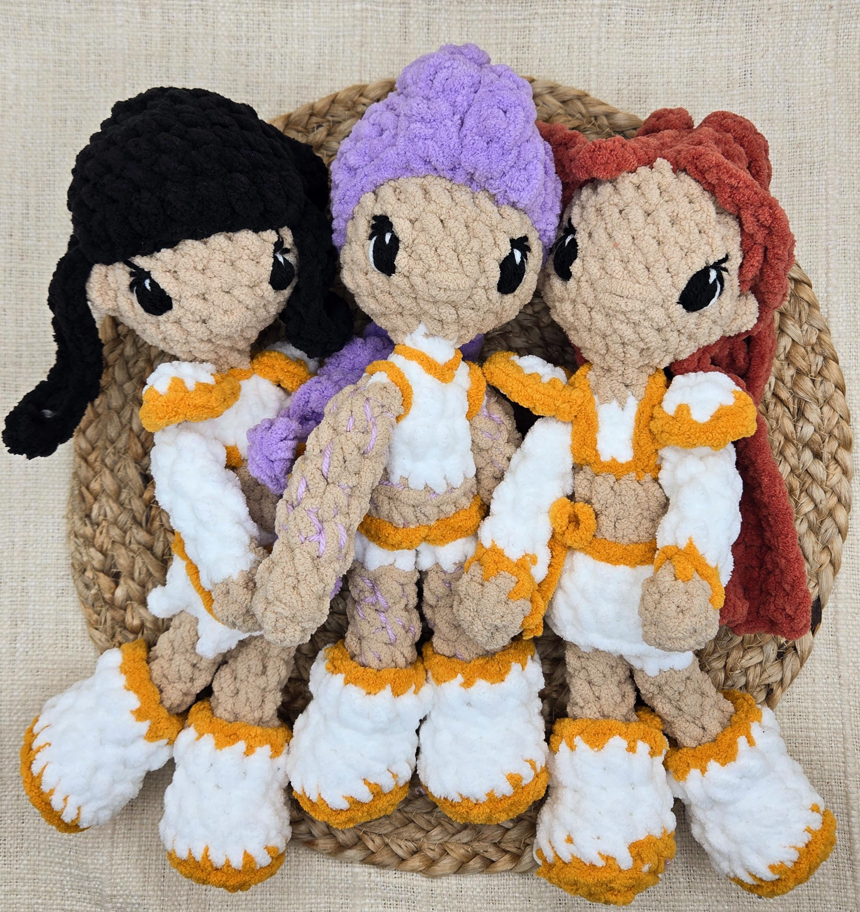 Crochet Kpop Demon Hunter Doll Set, Mira, Rumi & Zoey Inspired