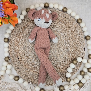 Crochet Deer Plush: Handmade Stuffed Animal, Woodland Nursery Decor