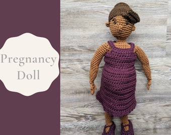 Pregnancy Doll, Birthing doll, Birth doll, Pregnant doll, Doll, Little girl toy, Little girl doll, Baby doll, Midwife gift, Doll with baby