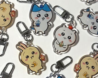 Chiikawa Acrylic Keychains | Chiikawa Hachiware Usagi | Cute Aesthetic Acrylic Keychain | High Quality Double Sided Epoxy