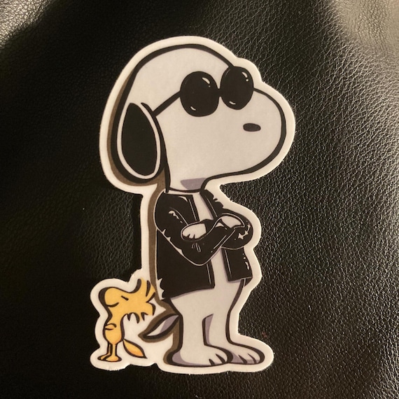 Joe Cool Snoopy Sticker - Glossy Die-Cut Sticker Decal