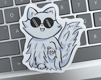 Gojo Satoru Cat Sticker | Jujutsu Kaisen | Matte Waterproof