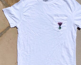 Tシャツ・カットソー MEDM Toothbrush Embroidery Short Sleeve Shop Now MEDM Floral Embroidery Tee – Face 3 Face