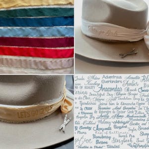 Nach Wunschtext besticktes Cowgirl-Hutband