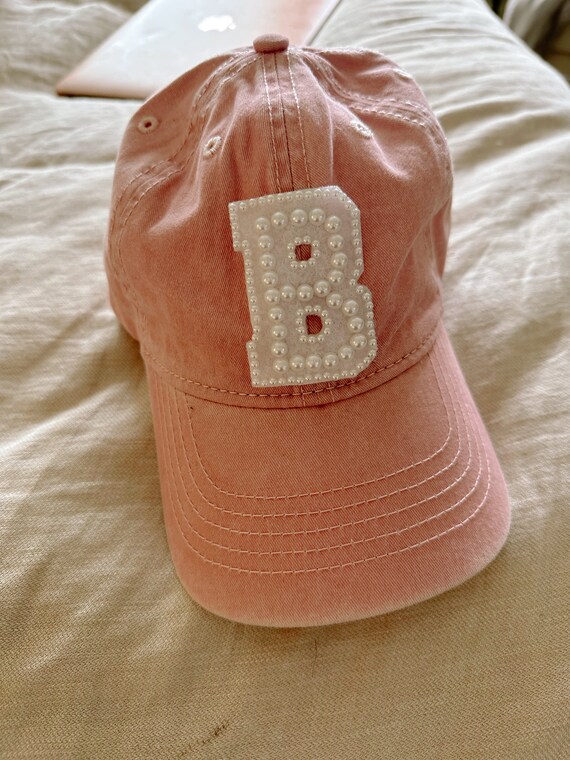 Bachelorette/bride Pearl Embellished Varsity Letter Hats  display picture 2