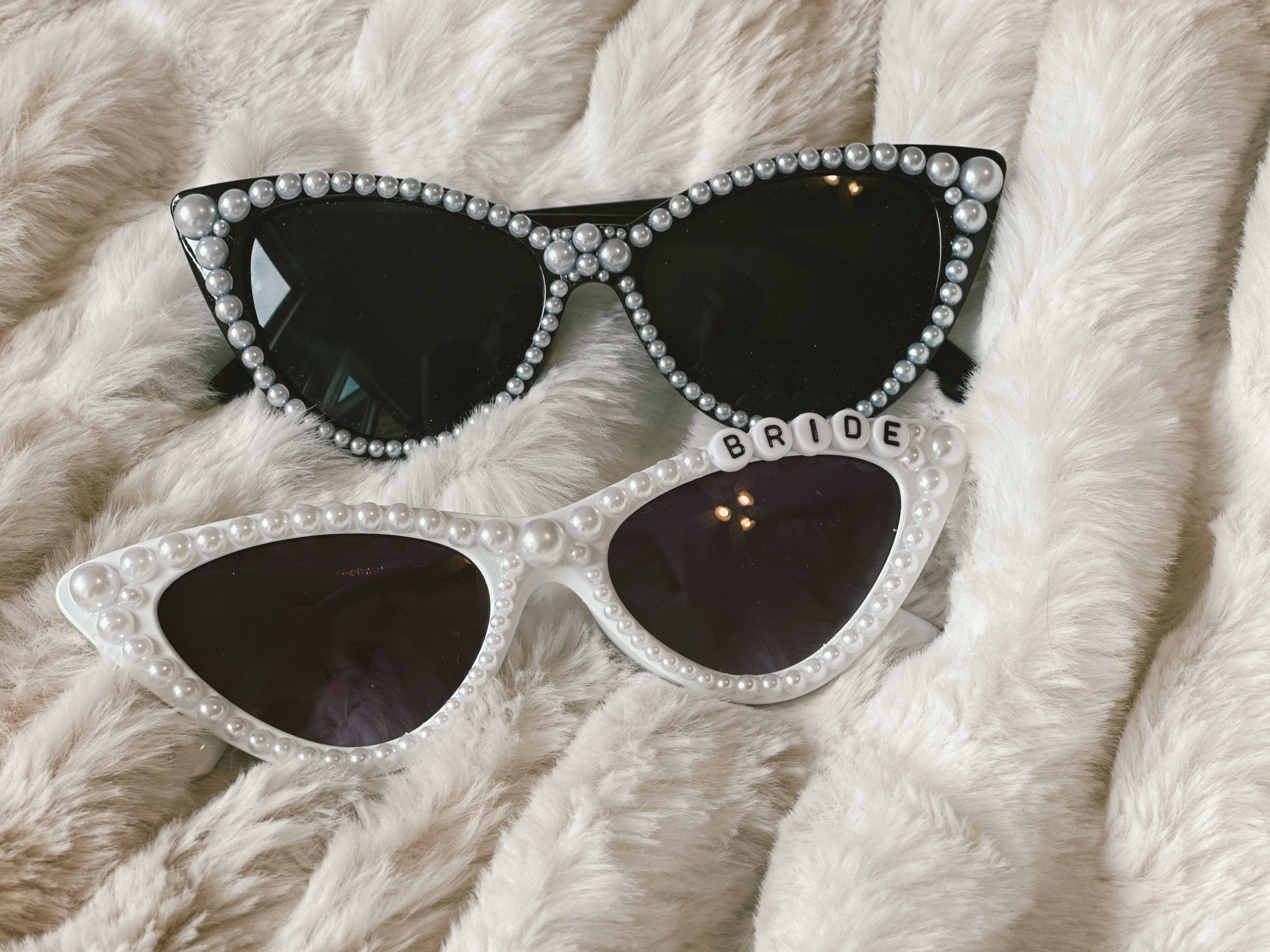Bachelorette/bride/festival Pearl Embellished Sunglasses 