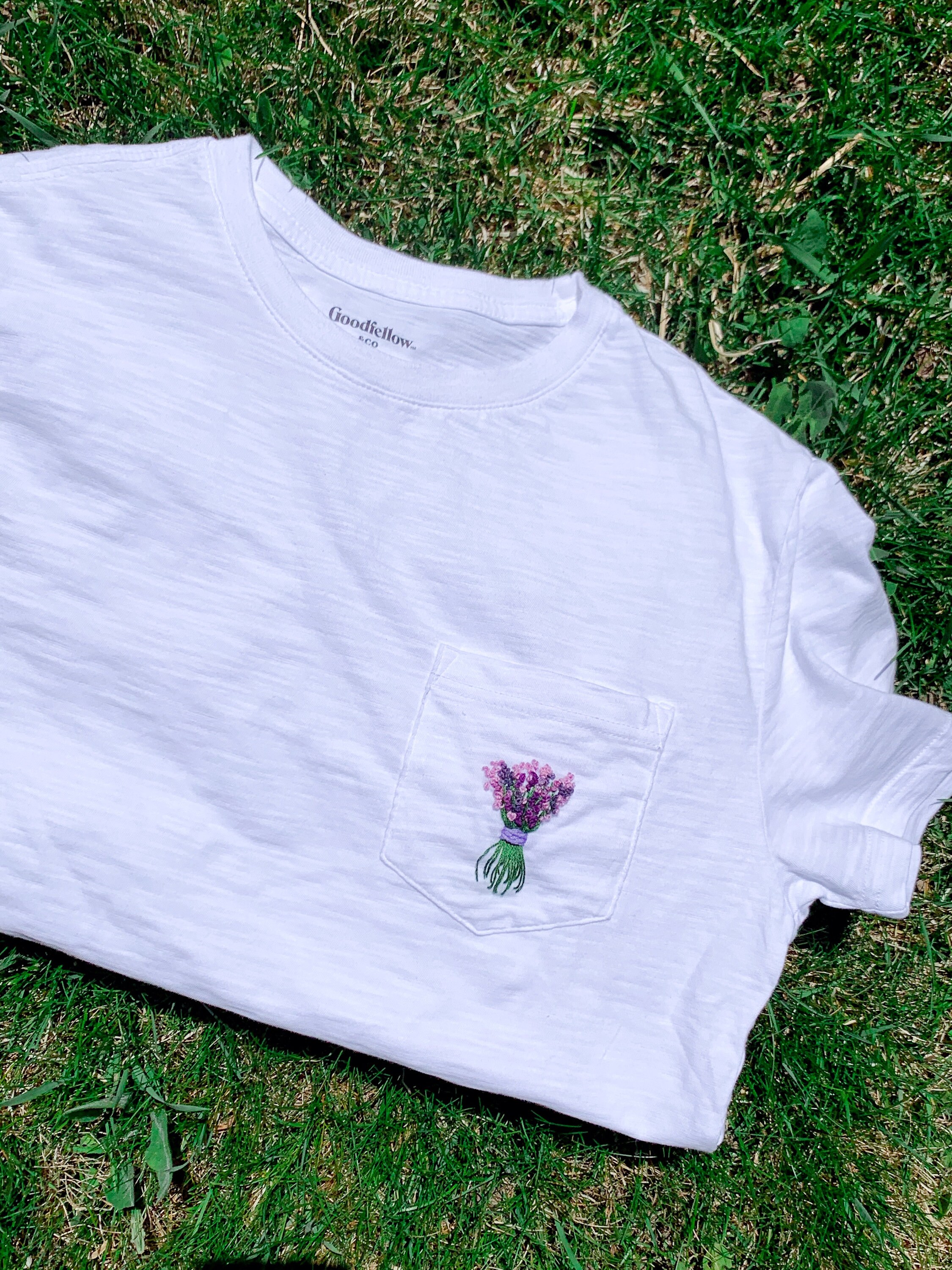 Hand Embroidered Short Sleeve Tshirt - Etsy