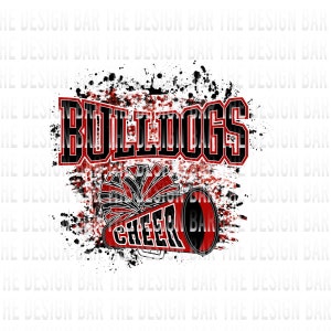 Bulldogs Splatter Png, Bulldogs Sublimation Design, Digital Download, Instant Download, Bulldogs Designs, Png Sublimation, Png Files