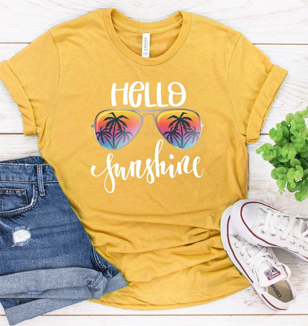 Hello Sunshine Transfer/sunglass Transfer/summer - Etsy