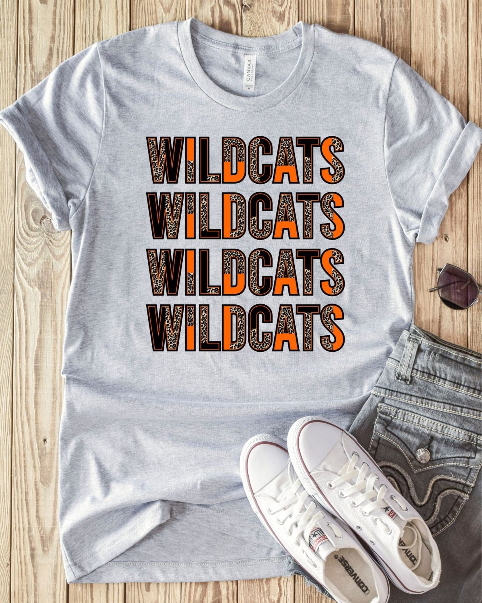 Repeating Wildcats Black & Orange HTV Transfer/wildcats Vinyl - Etsy