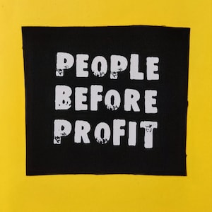 People before profit punk patches-Patches for jackets-Patch-Punk clothing-Lgbtq patches-Punk accessories-Antifa patches-feminist patch