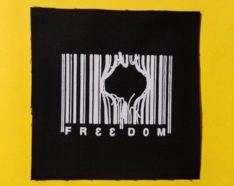 Freedom from barcode-punk patches-Patches for jackets-Patch-Punk clothing-Lgbtq patches-Punk accessories-Antifa patches