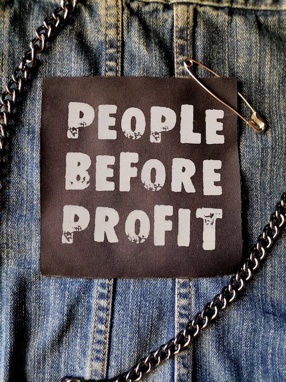 People Before Profit Punk Patches-patches for Jackets-patch-punk  Clothing-lgbtq Patches-punk Accessories-antifa Patches-feminist Patch 