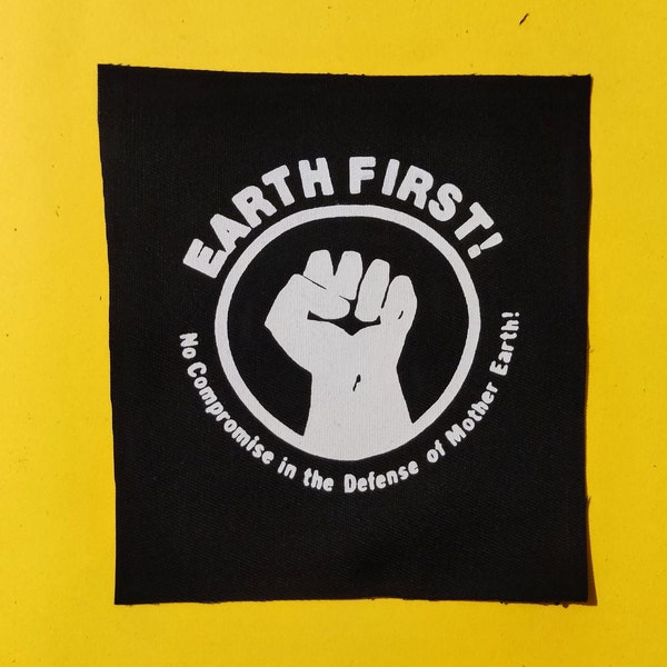 Erde zuerst ! Punk Aufnäher-Patches für Jacken-Patch-Punk Kleidung-Lgbtq Aufnäher-Punk Accessoires-Antifa Aufnäher-feminist patch