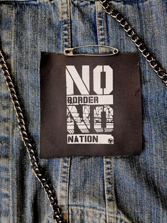 No Border No Nation Hand Punk Patchespatches for Etsy