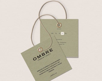 Editable Square Hang Tag Template – Minimalist Product Tags (Digital Download)