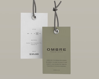 Editable Minimalist Hang Tag Template – DIY Product Tags (H03)