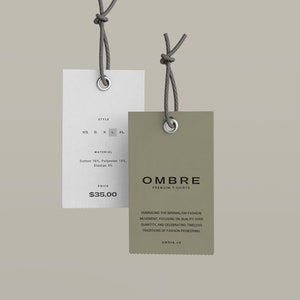 Modelo de etiqueta pendurada editável — Etiquetas penduradas DIY — Modelo minimalista de etiqueta pendurada — Etiquetas de preço de produto — Etiquetas de roupas - H03