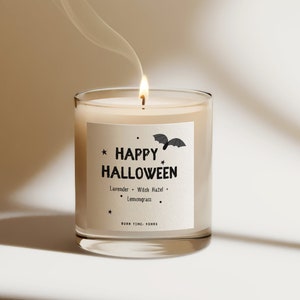 Halloween Candle Label Template, Halloween Candle, Halloween Label Template, Halloween Printable, Halloween Canva Template, Canva - H1