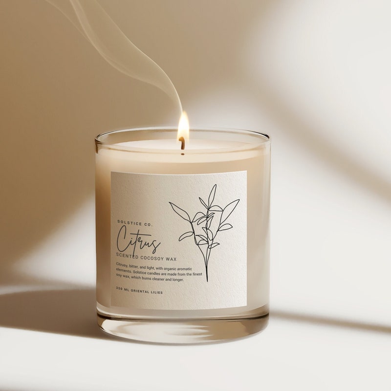 Candle Label Template Etsy