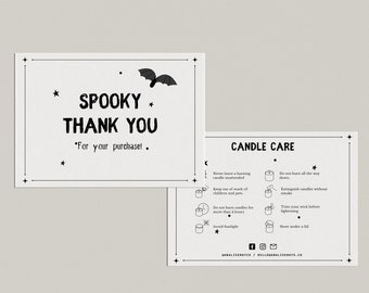Halloween Business Thank You Card Template Editable Thank You - Etsy