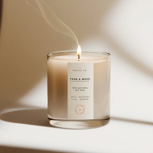 Vertical Candle Label Template, Minimal Candle Label, Thin Candle Label, Vertical Label Template, Candle Vertical Label
