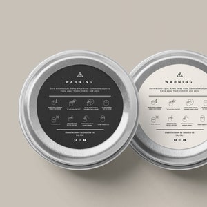 Candle Care Warning Template, Printable Warning Label, Candle Label Care Instructions, Candle Warning Label, Candle Safety Labels - W02