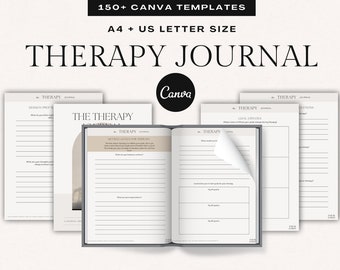 Therapy Journal Template, Printable Therapy Journal, Journal Template, Coaching Canva Templates, Therapist Tools Templates, Coach Resources