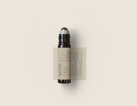 Essential Oil Blend Roller Label Template, Minimalist Canva Design (Digital Download)