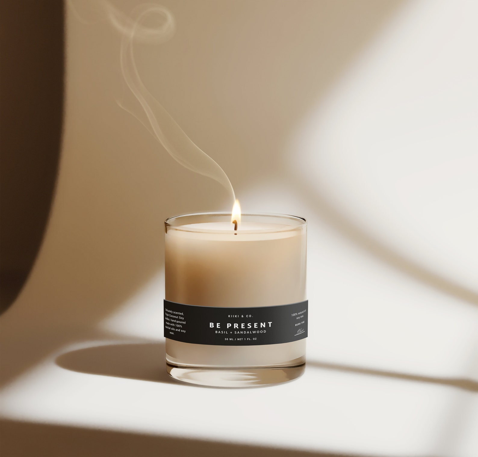 Thin Candle Label Template Horizontal Candle Label Minimal Etsy