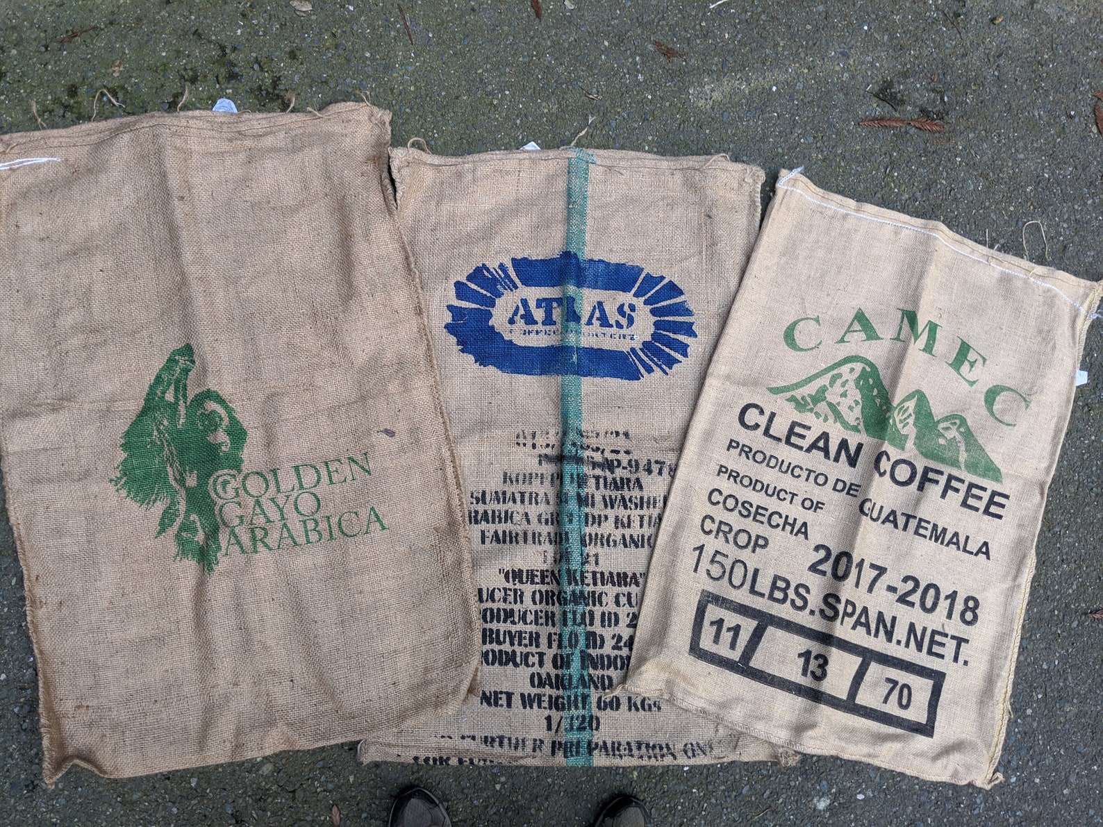 Set of 3 Premium Coffee Sacks Etsy