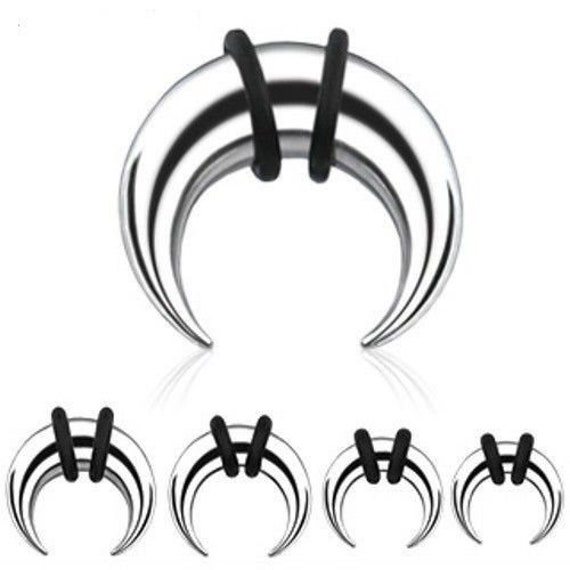 Surgical Steel Pincher Tapers – Septum, Nose, Ear, Nipple Expander Rings, 16G, 8-10mm