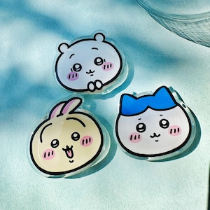 Chiikawa-accessoire telefoongreep | Gebruikte Hachiware-bedel Kindle-standaard, accessoire, houder, kawaii-dier schattig acryl Momonga nijntje