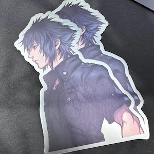Noctis Metallic Sticker Peeker Decal Vinyl Waterproof, Final Fantasy XV, FF15 Playstation Ignis Prompto Gladiolus Vincent Laptop