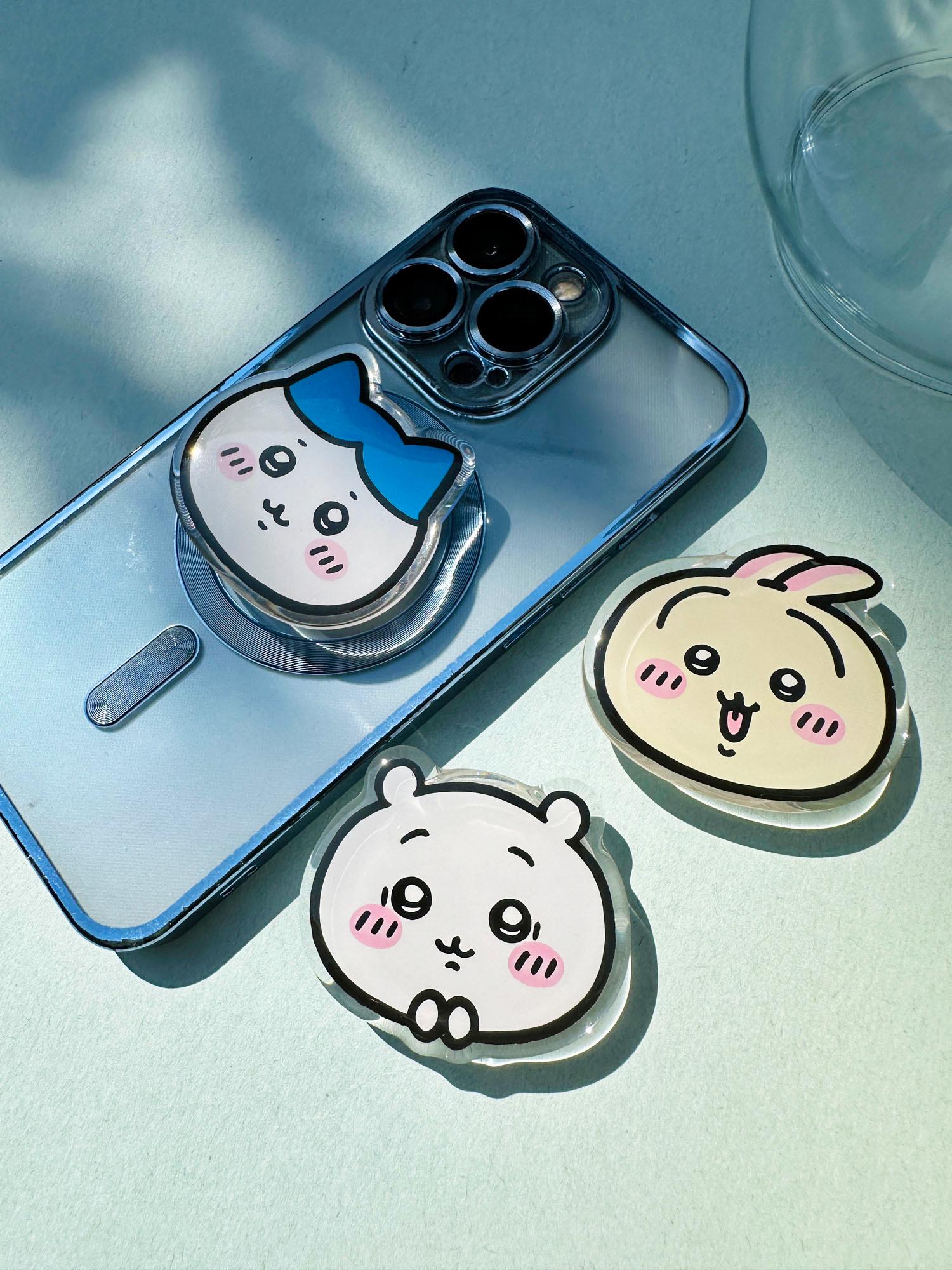 Chiikawa Phone Grip Accessory | Usagi Hachiware Charm Kindle Stand