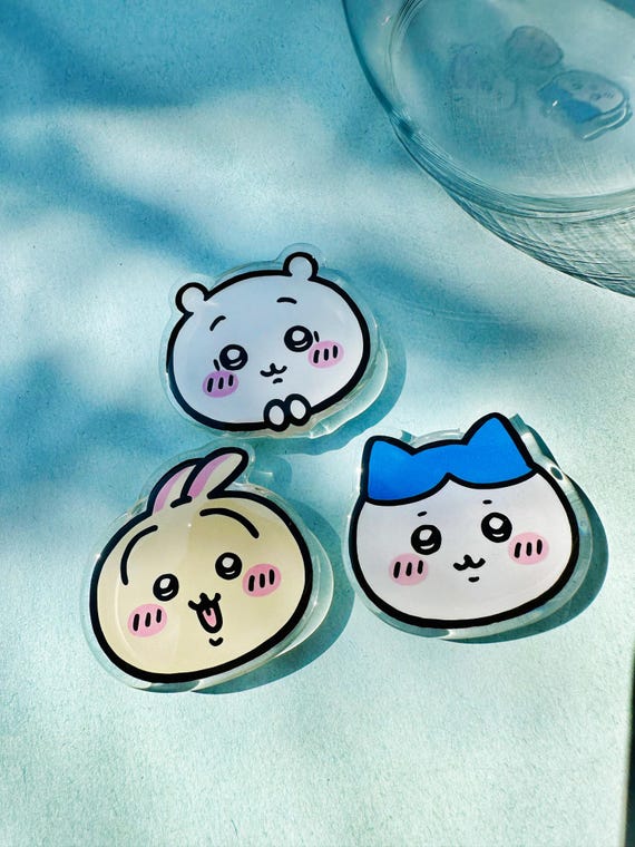 Chiikawa Phone Grip Accessory | Usagi Hachiware Charm Kindle Stand