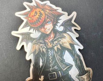 Stylized Halloween Town Sora Sticker, Kingdom Hearts, KH Glossy 4