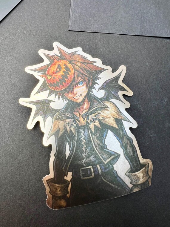 Stylized Halloween Town Sora Sticker, Kingdom Hearts, KH Glossy 4