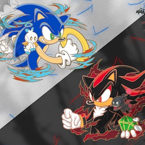 Sonic Shadow Hard Enamel Pin Knuckles Tails Amy Super Sonic Adventure Chaos emeralds Eggman Frontiers Generations Chao