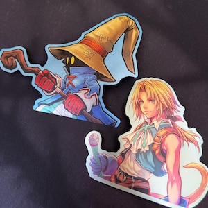 Adesivo estilizado Zidane Tribal Vivi, Final Fantasy 9, FFIX Adesivo de vinil brilhante de 10 cm Playstation Garnet Steiner Kuja Eiko FF9 Amano