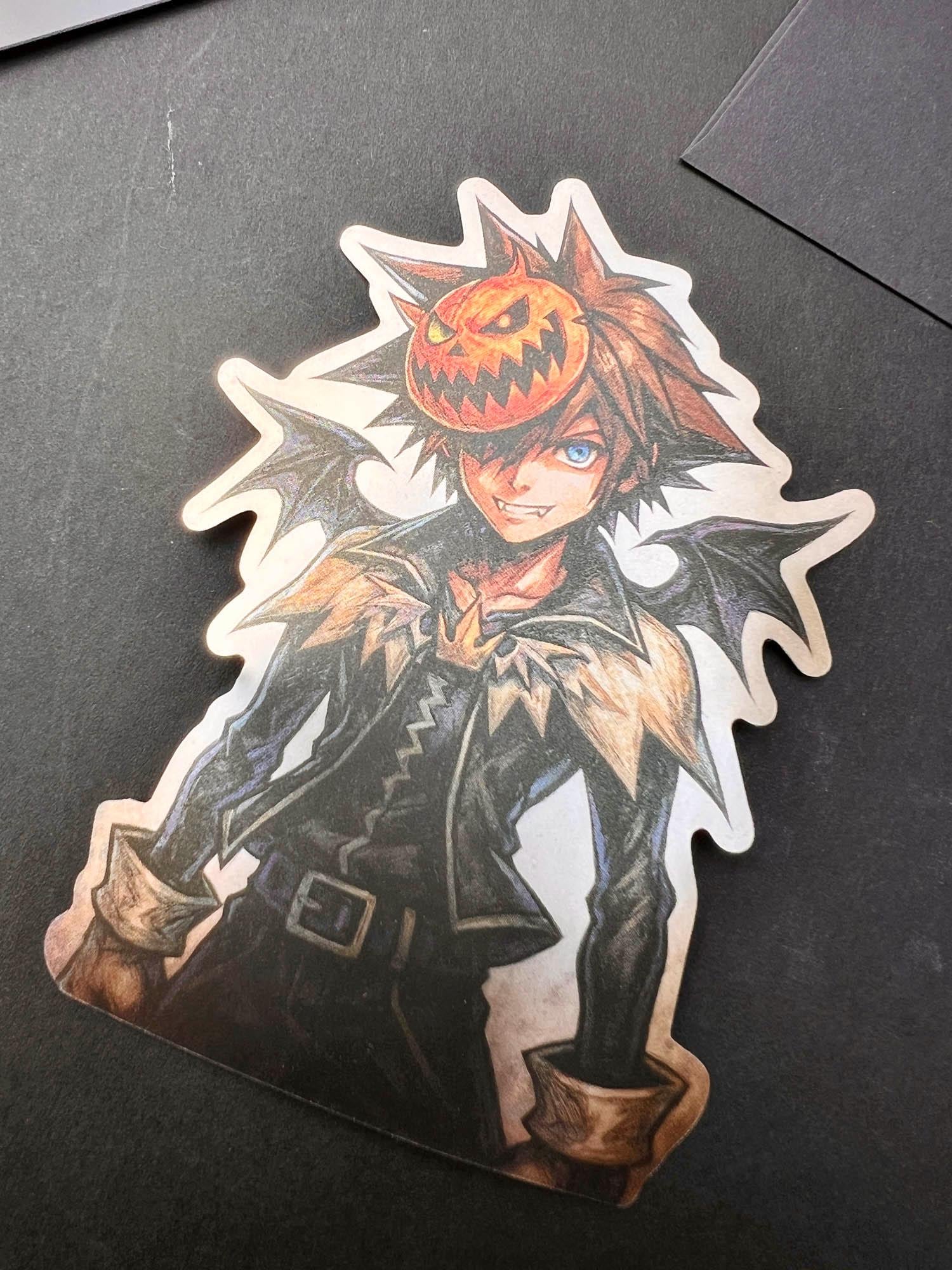 Stylized Halloween Town Sora Sticker, Kingdom Hearts, KH Glossy 4