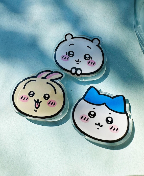 Chiikawa Phone Grip Accessory | Usagi Hachiware Charm Kindle Stand