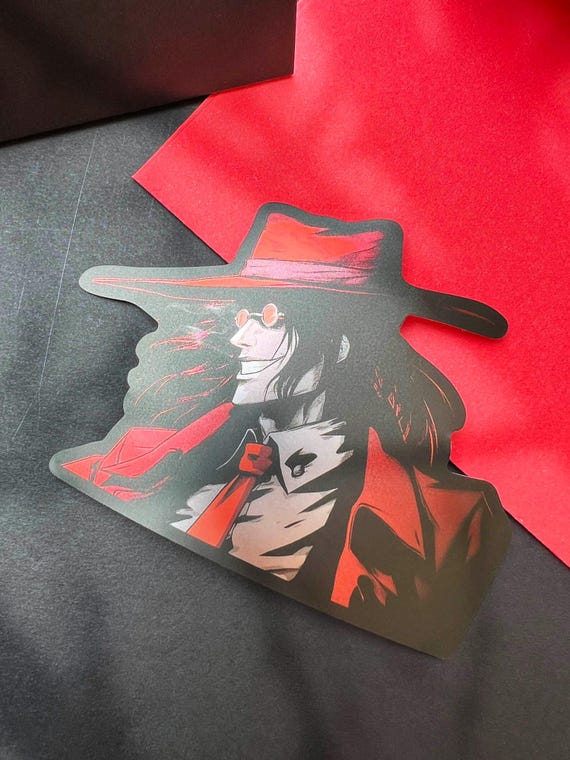hellsing card sleeves Vintage 'Hellsing' Alucard Promo Black T-Shirt Parallel Waste no more time searching Alucard Hellsing Streetwear T-Shirt |