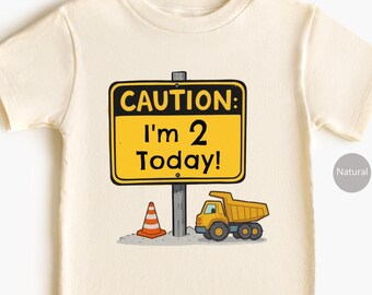Personalized Construction Birthday Shirt: Custom Age, Caution Theme