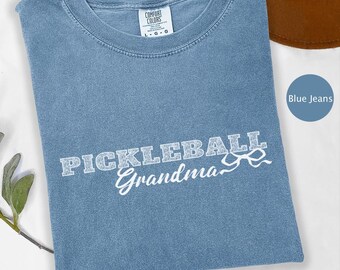 Comfortkleuren Pickleball omashirt, Moederdagcadeau, grappig Pickleball T-shirt, T-shirt met kantpatroon coquette, grootmoeder sportkleding