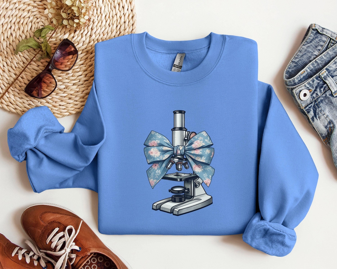 Lab Week Microscope Floral Microscope Sweatshirt: Clinical Lab Scientist Week Gift - Etsy