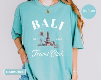 Bali Girls Trip T-Shirt, Bachelorette Party Tee, Custom Travel Club Shirt, Girls Vacation, Established 2025 Graphic Tee, Summer Travel Shirt