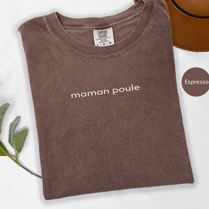 Maman Poule T-Shirt, Fete Des Meres Cute Mother's Day Gift, French Mom Shirt, Hen Mother Tee, Mother's Day T-Shirt, Comfort Colors