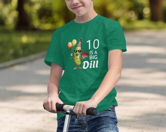 Funny Pickle Birthday Shirt, Personalized Birthday Party T-Shirt, Pickle Lover Gift, Cool Pickle with Balloons Party Hat, Family Matching