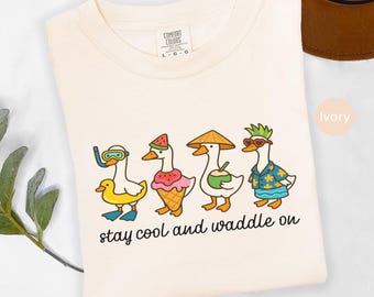 Camiseta de verano Comfort Colors Silly Goose: Camiseta para amantes de los animales de playa
